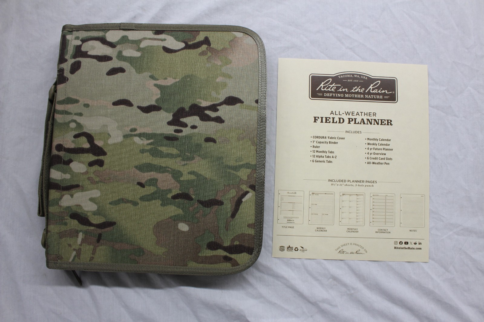 Rite in the Rain 9255M-MX All-Weather Tactical MultiCam Field Planner