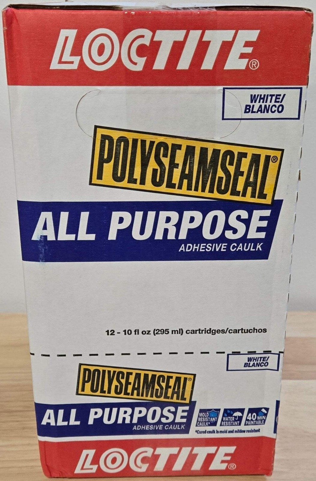 Loctite Polyseamseal White All Purpose Latex Caulk Sealant Case 10 oz of 12x 215