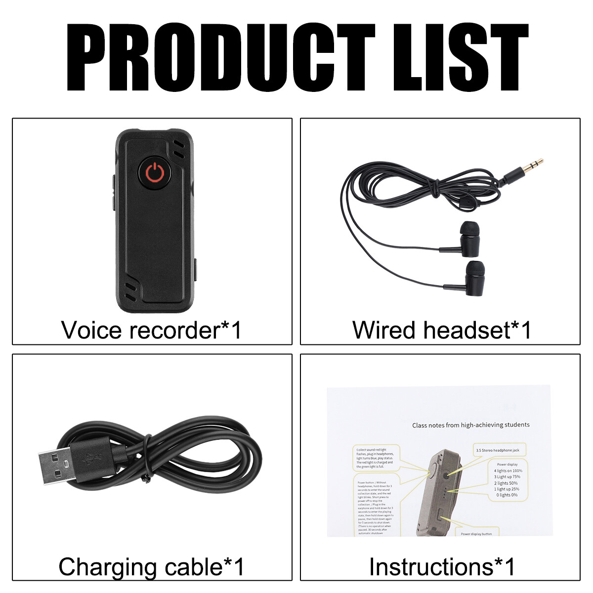 MP3 Digital Hidden Voice Recorder Spy Mini Clip-On Audio Activated Dictaphone US