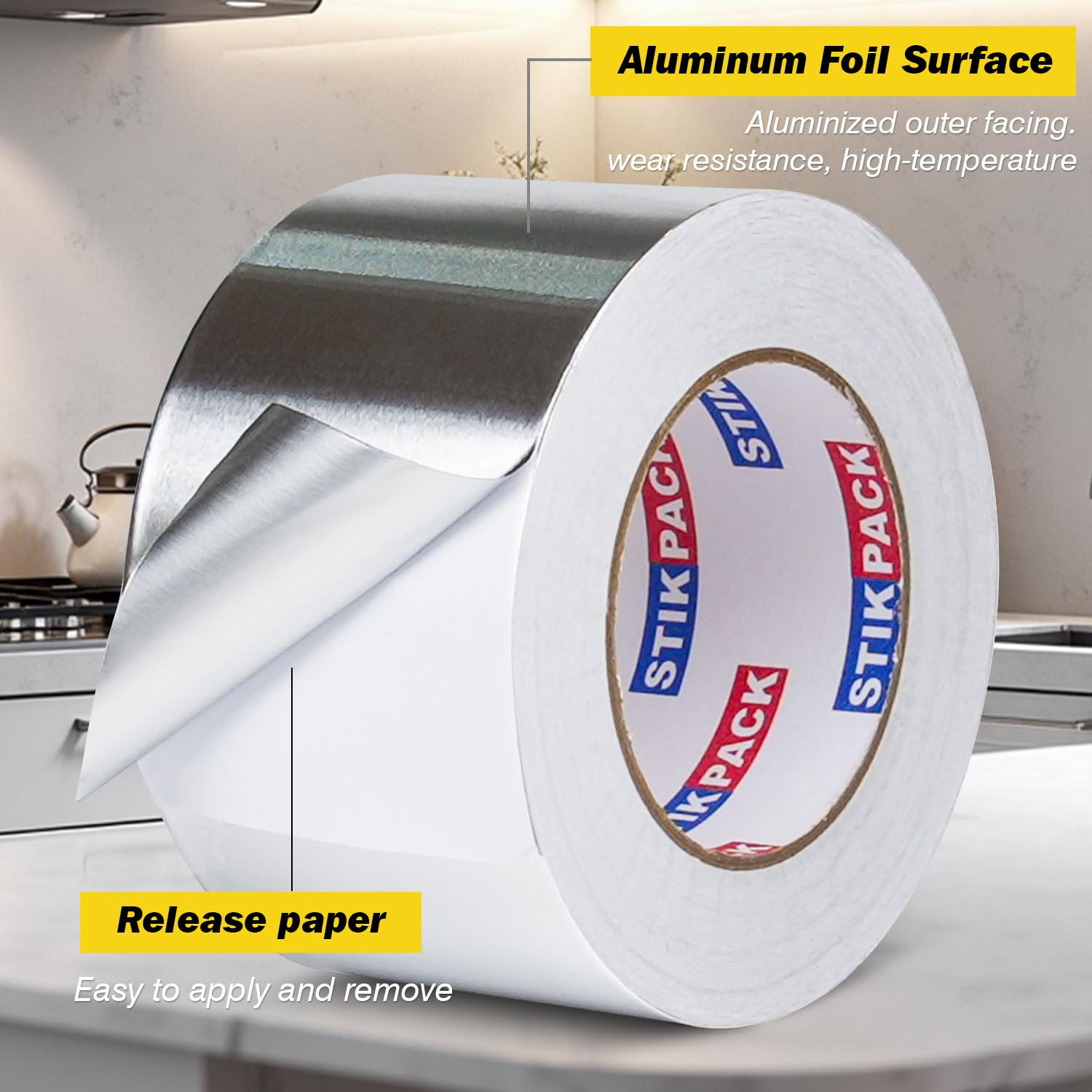 Aluminum Foil Tape 6 Inch X 60Ft (20 Yards) Heavy Duty HVAC Duct Tape for Ductwo