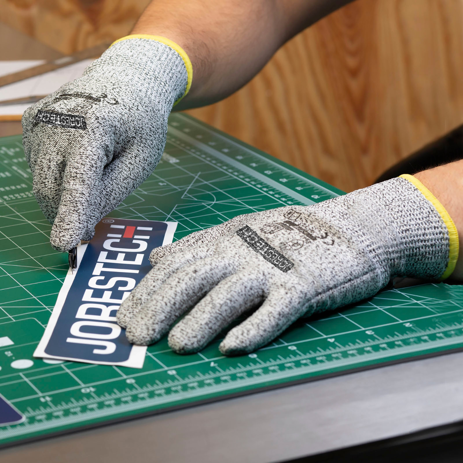 12 Pairs JORESTECH Cut Resistant Level 3 Work Gloves