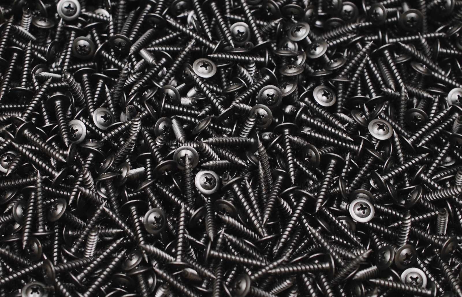 (1000) Black Phillips Mod Truss 8 x 1 Zip Screws Self-Piercing Sheet Metal