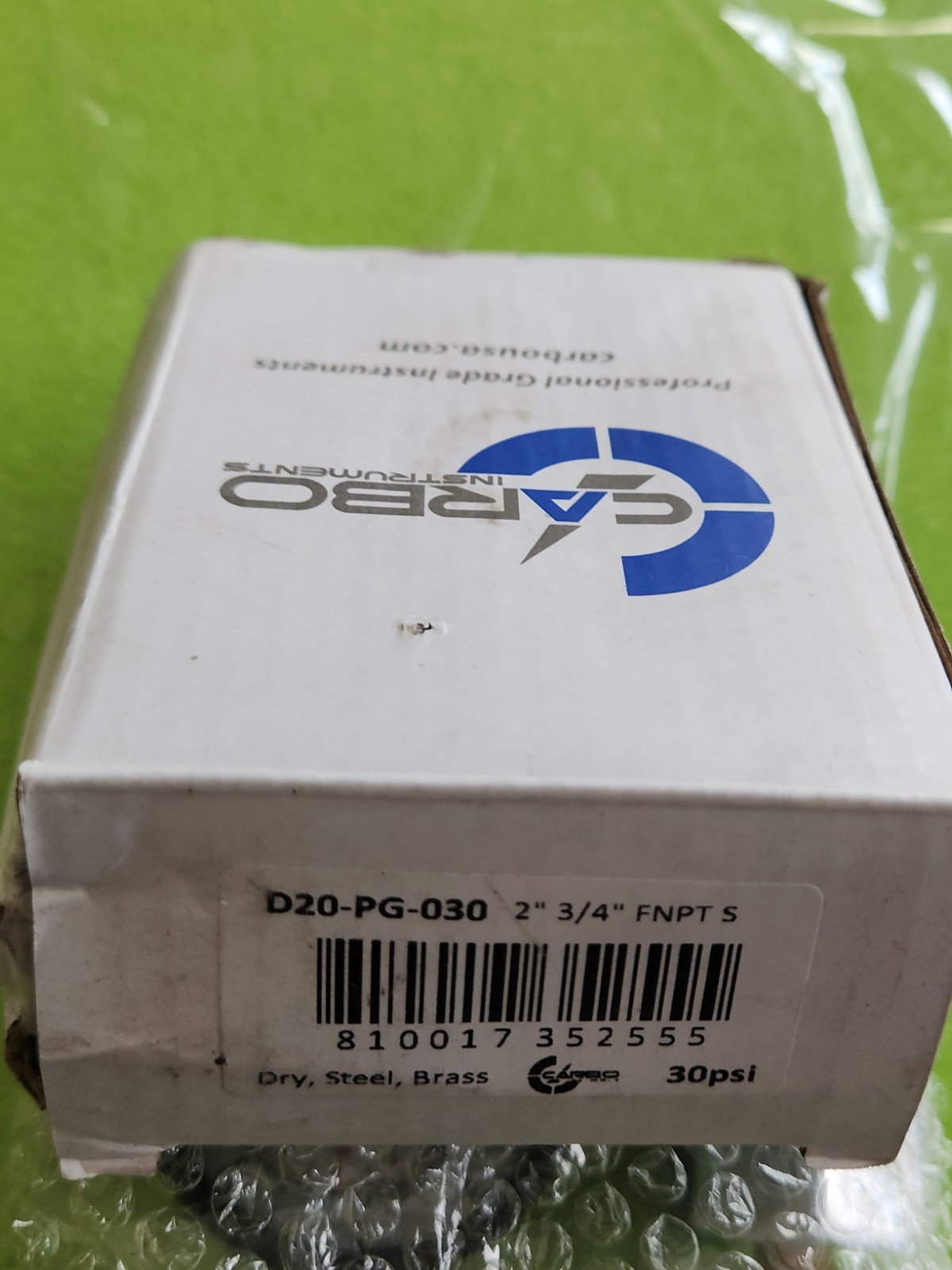 CARBO Instruments 2″ Gas Test Pressure Gauge 3/4″ FNPT 30PSI – PG-030
