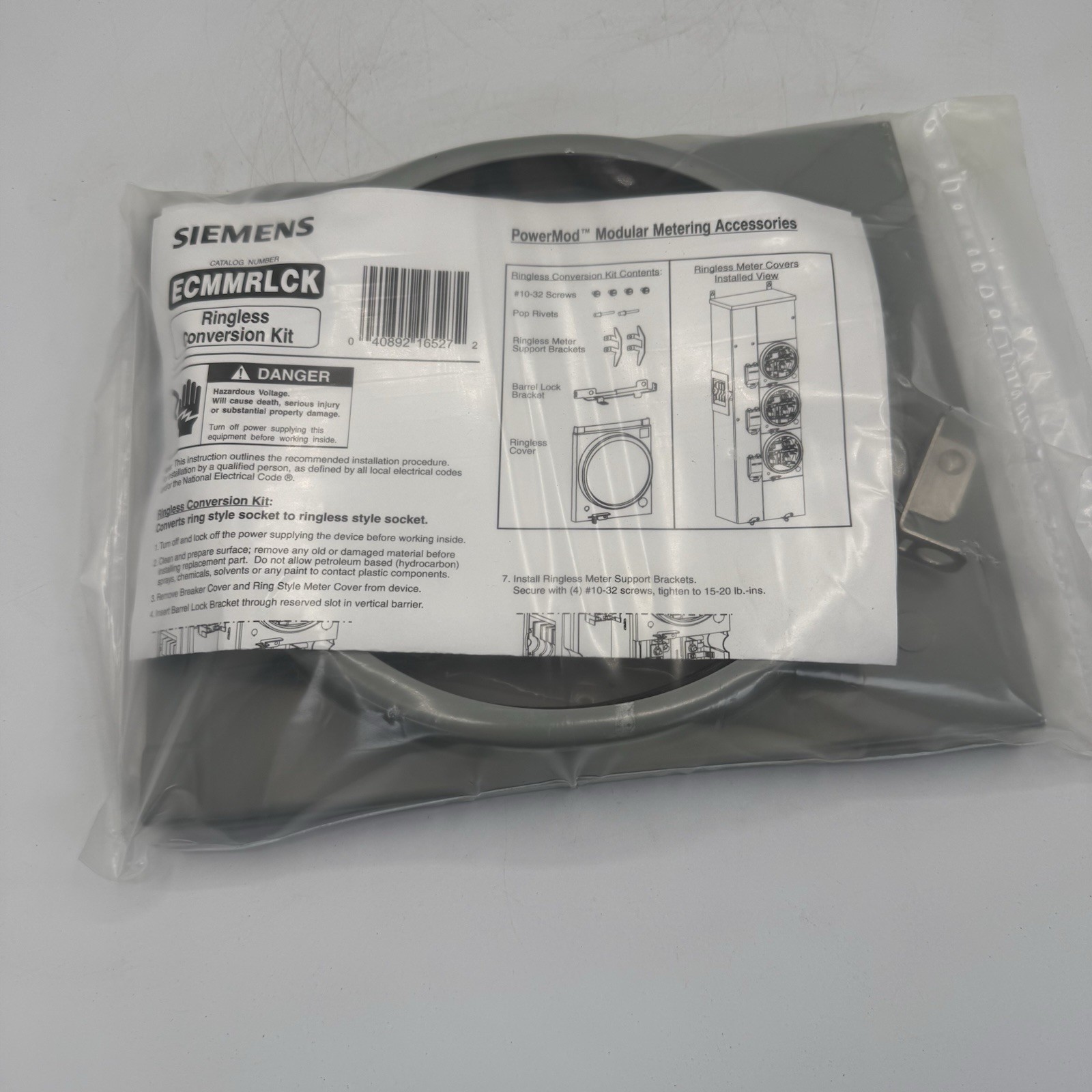 NEW Siemens ECMMRLCK Ring Type To Ringless Socket Conversion Kit For Meter Base