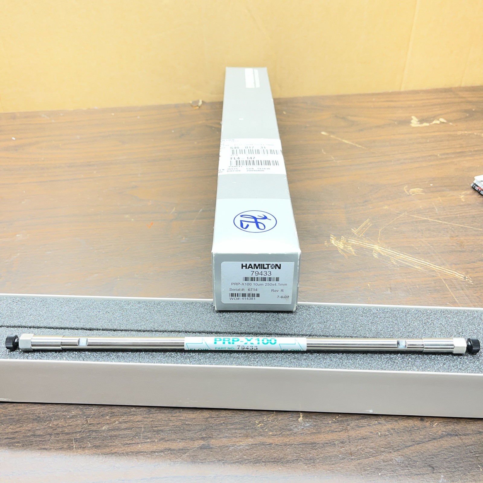 Hamilton PRP-X100 No. 79433 10um 250X4.1mm HPLC Anion EX Chromatography Column
