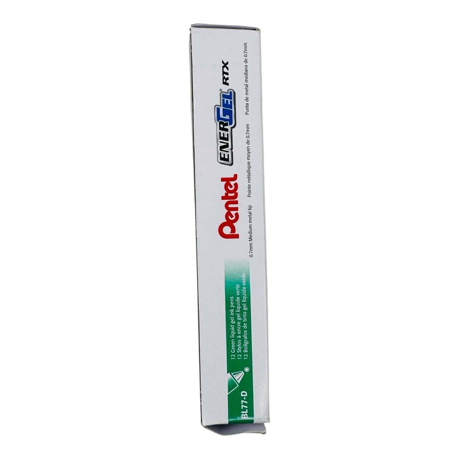 12 Pens Pentel EnerGel RTX Green Gel Ink Retractable Pen 0.7mm Medium Point