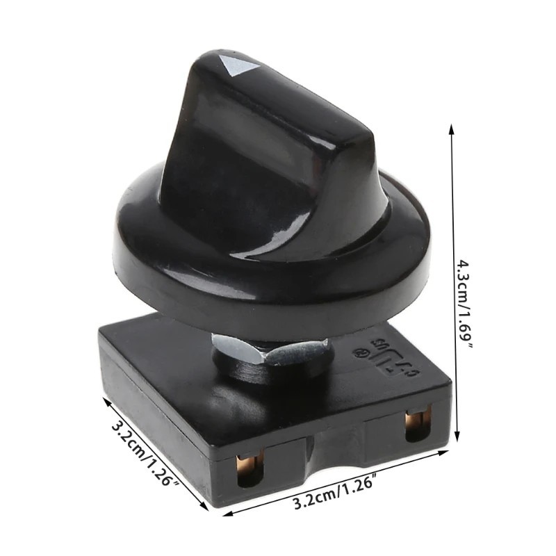 4 Position 3 Speed Fan Switch Rotary Controller with Knob 13A 250V