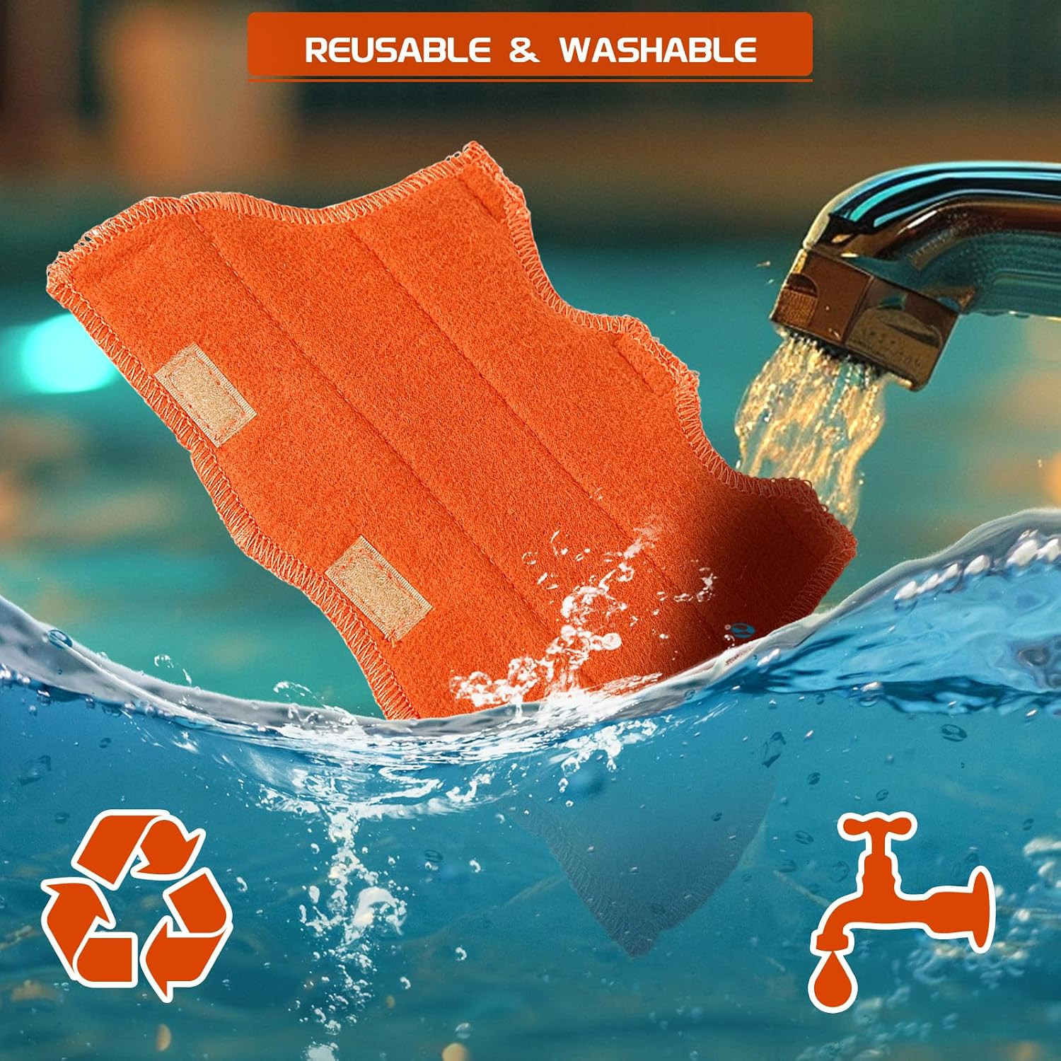 6Pcs Hard Hat Sweatband – Cotton Hard Hat Liner with Hook and Loop, Reusable Har