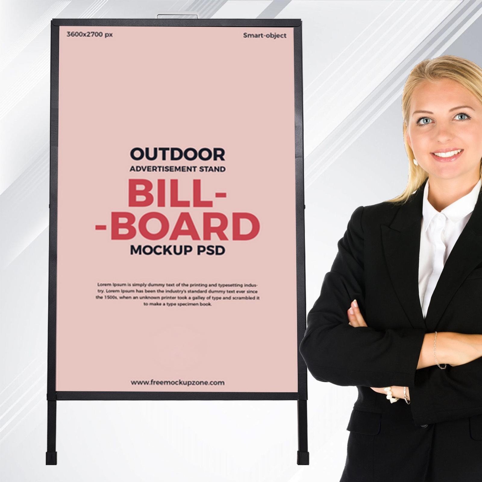 24 x 36 Inch A Frame Sign Portable Double-Sided Folding Sandwich Board Outdoor
