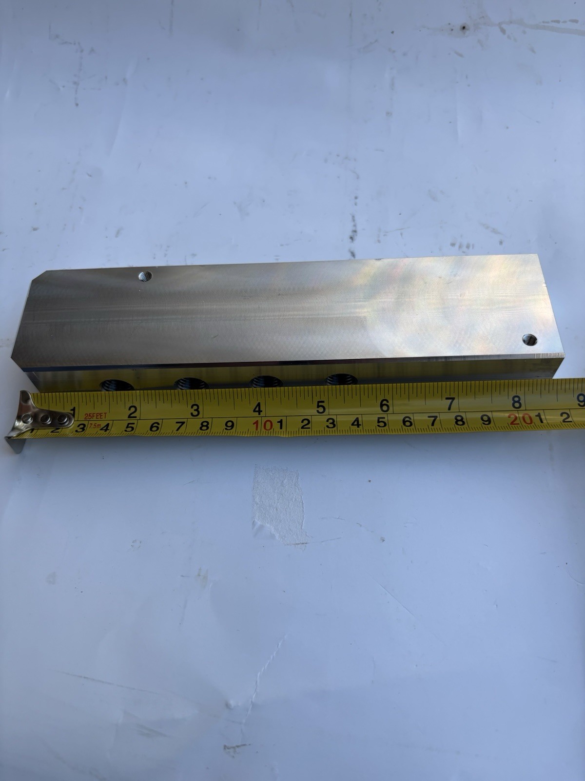 Stainless Steel Manifold 8.5”x 2”x 1.125” Eight Output Ports See Details..
