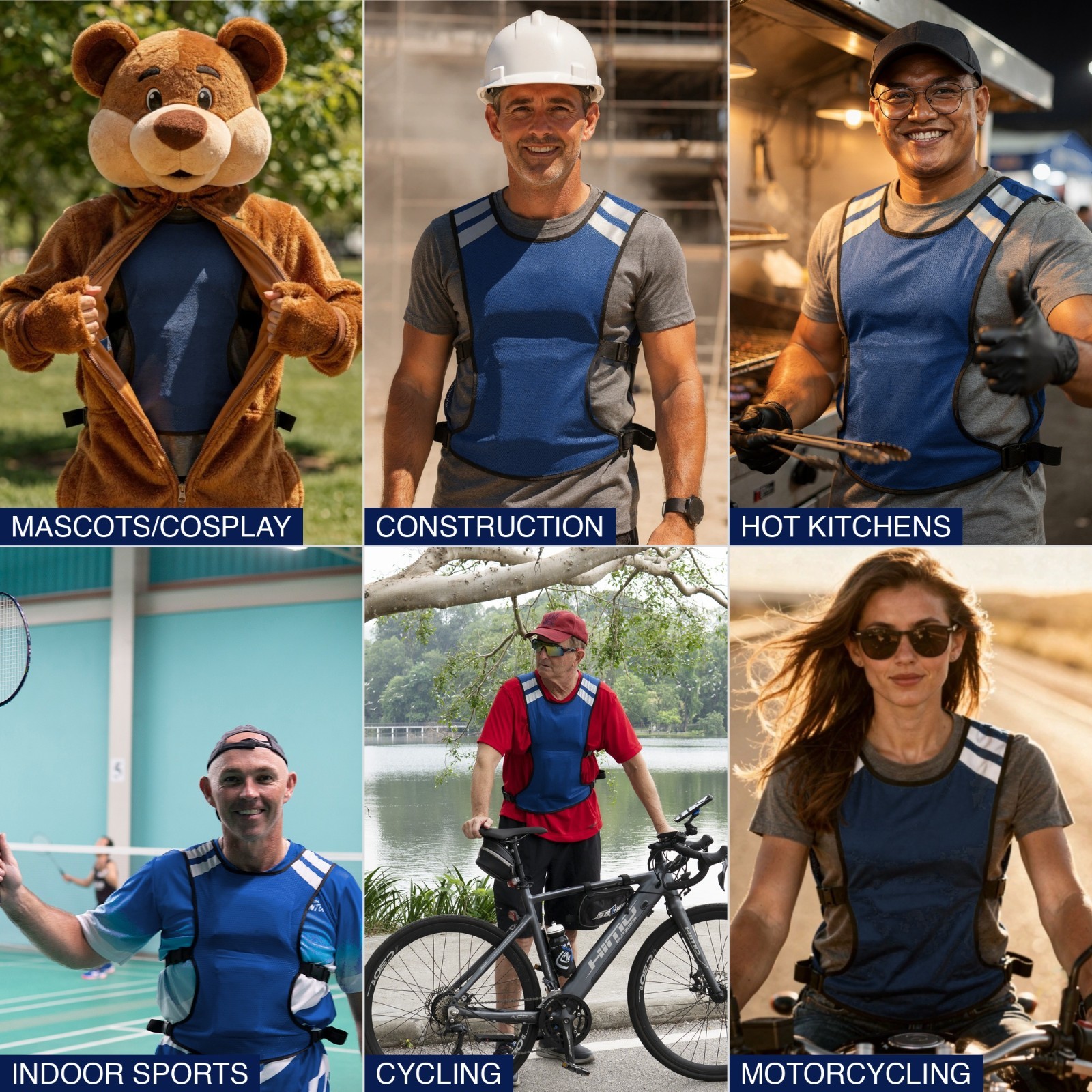 Cooling Vest for Men Women – Ice Vest Cooling Vest With 8 Reusable Ice Packs