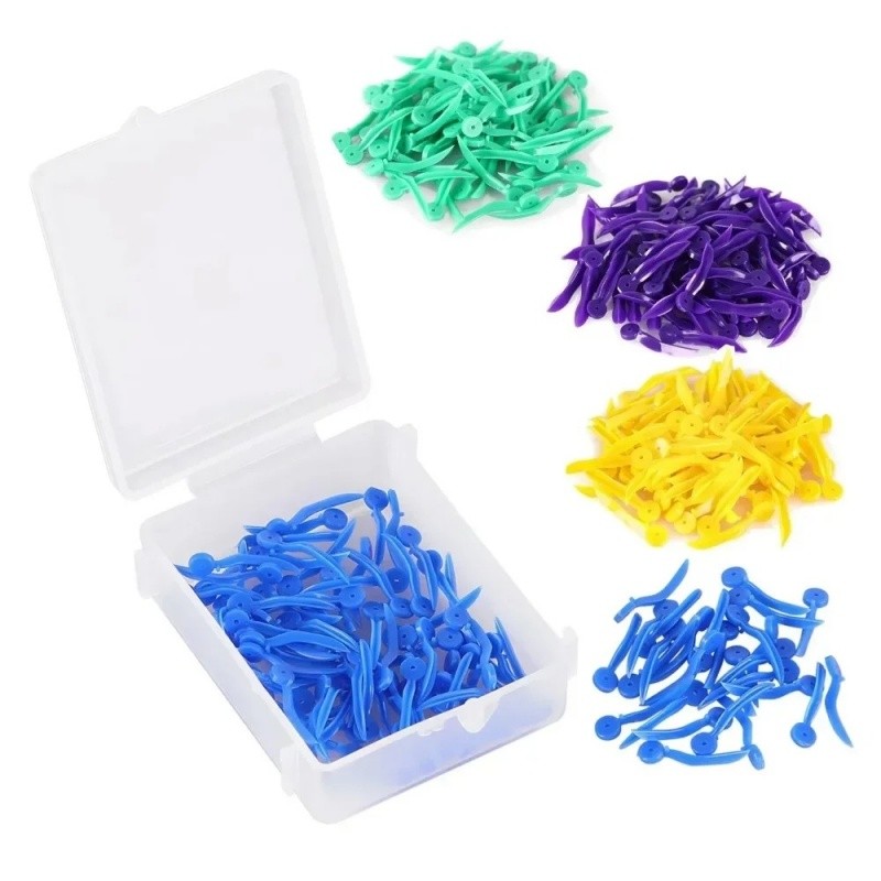 Disposable Plastic Wave Shape Dental Tooth Gap Composite Interdental Wedge Mixed
