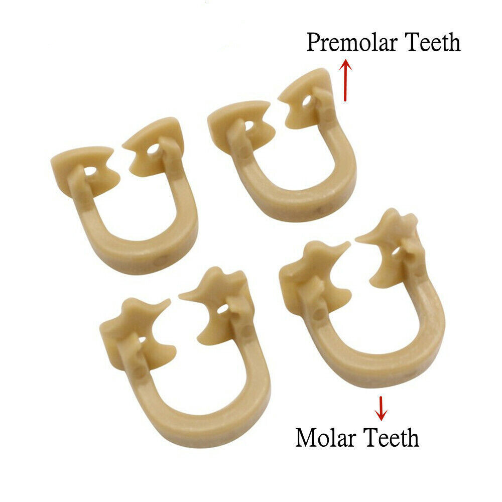 Dental Barrier Clips Rubber Dam Clamps Clip Soft Resin Molar/Premolar Fit Kerr