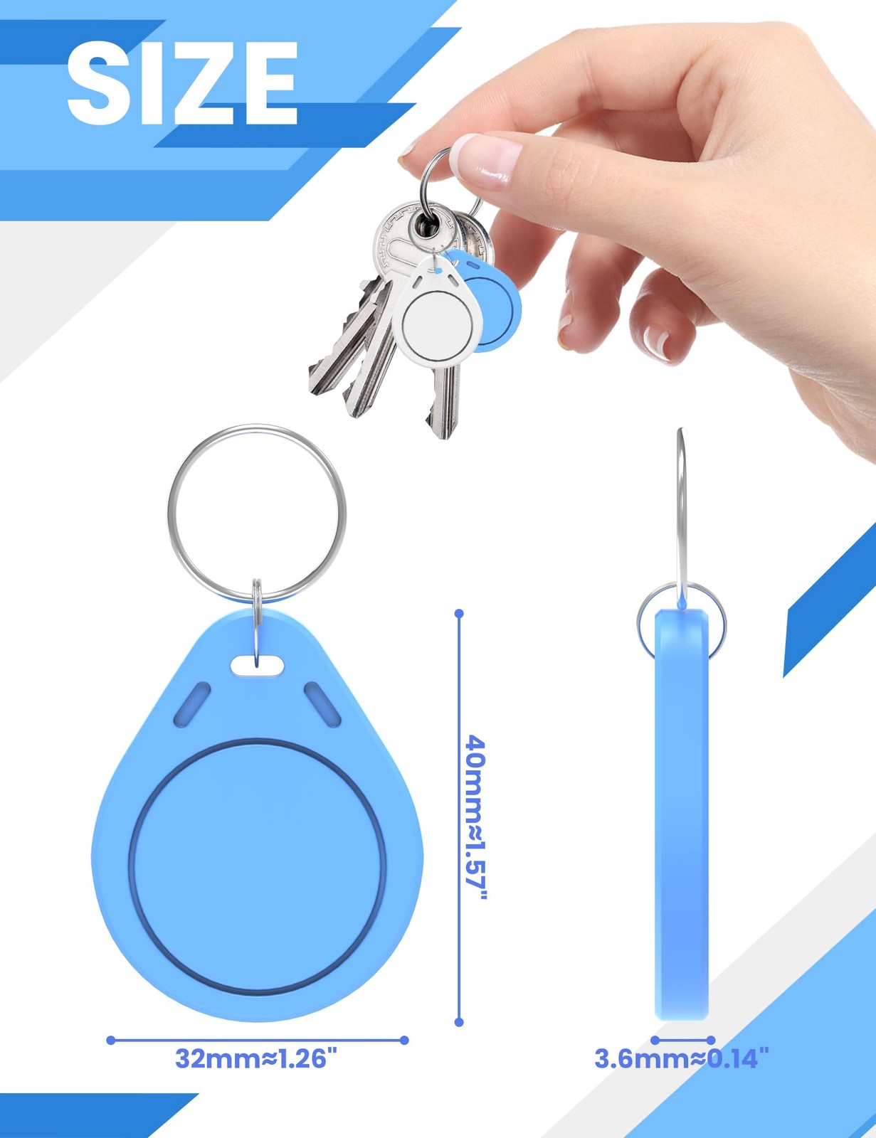 10Pcs NFC Tag Keychain NFC Key Fob NTAG215 NFC Card NFC Fob NFC Business Card…
