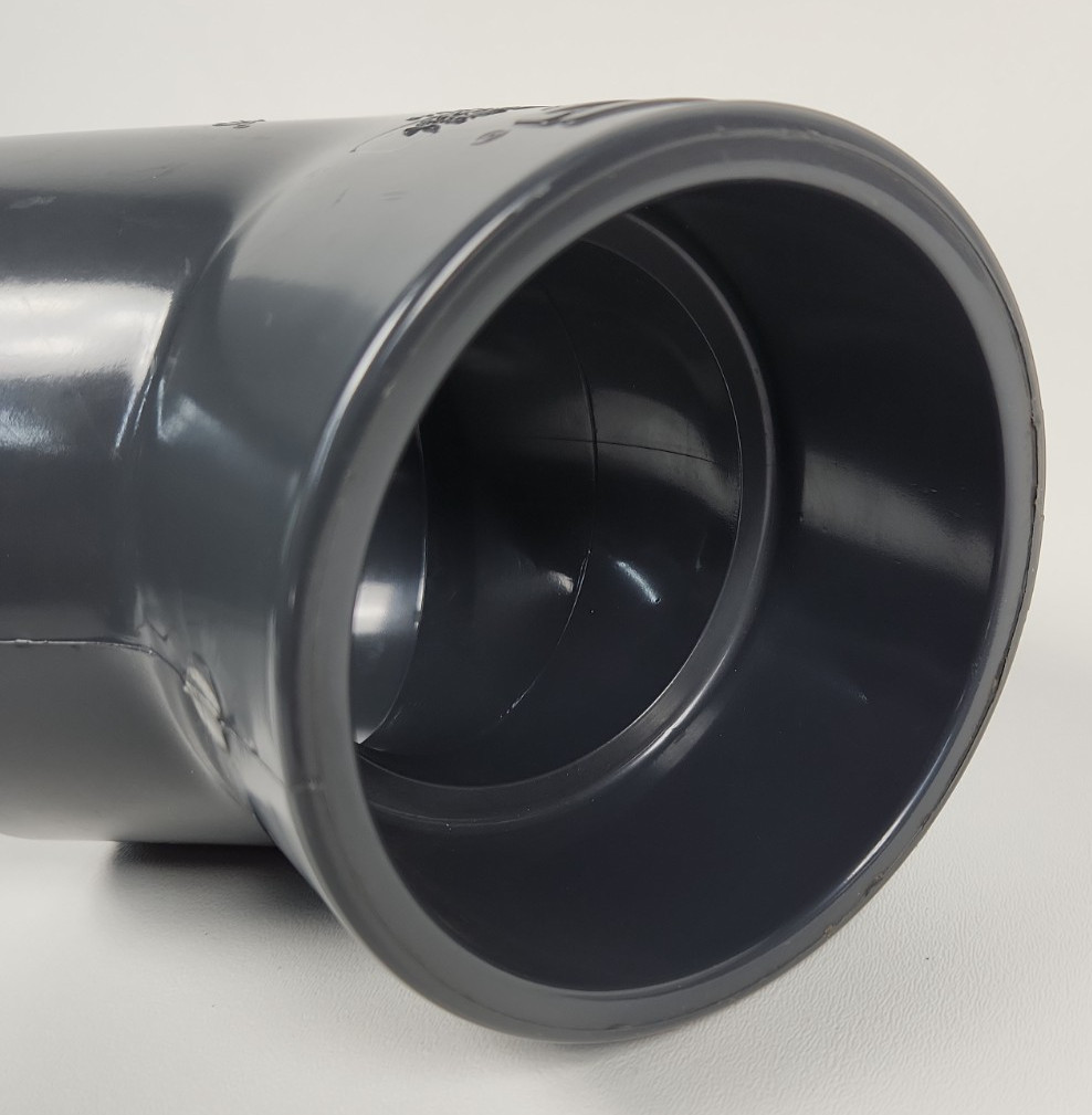 Spears 817-040 Schedule 80 PVC 45 Degree Elbow 4″ Gray Slip Socket x Socket NOS