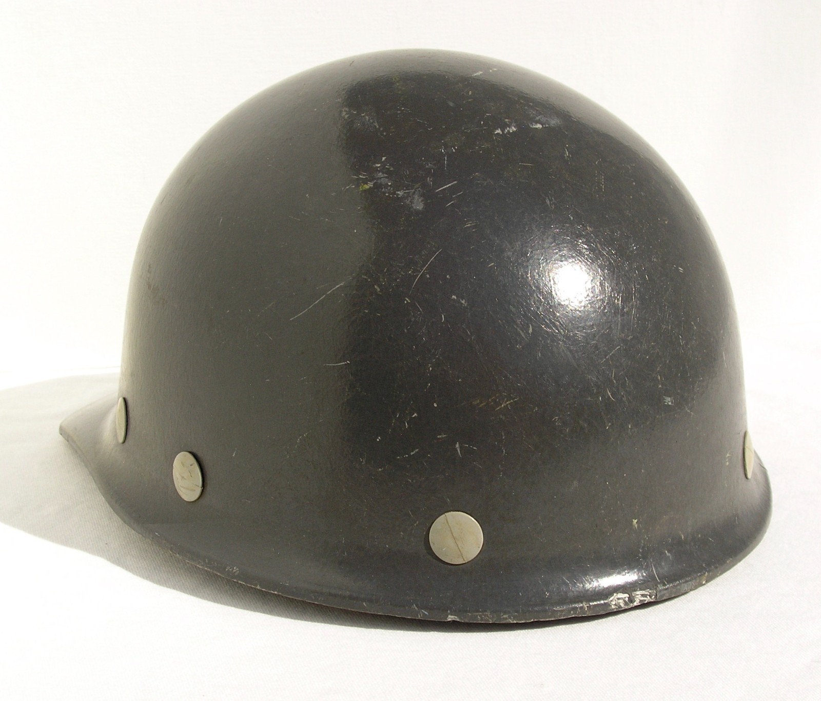 Vintage Fibre Metal Gray Fiberglass Duckbill Hard Hat w/Liner