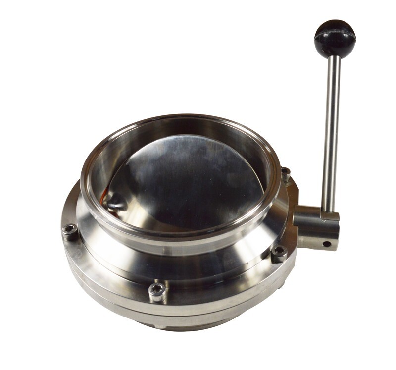 Sanitary Butterfly Valve 6Inch Tri Clamp Clover Tri Clamp Valve with Pull Handle