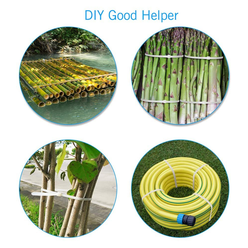 100 Cable Ties 14″ 50lbs Heavy Duty Nylon Wrap Wire Zip Ties UV Resistant Lot US