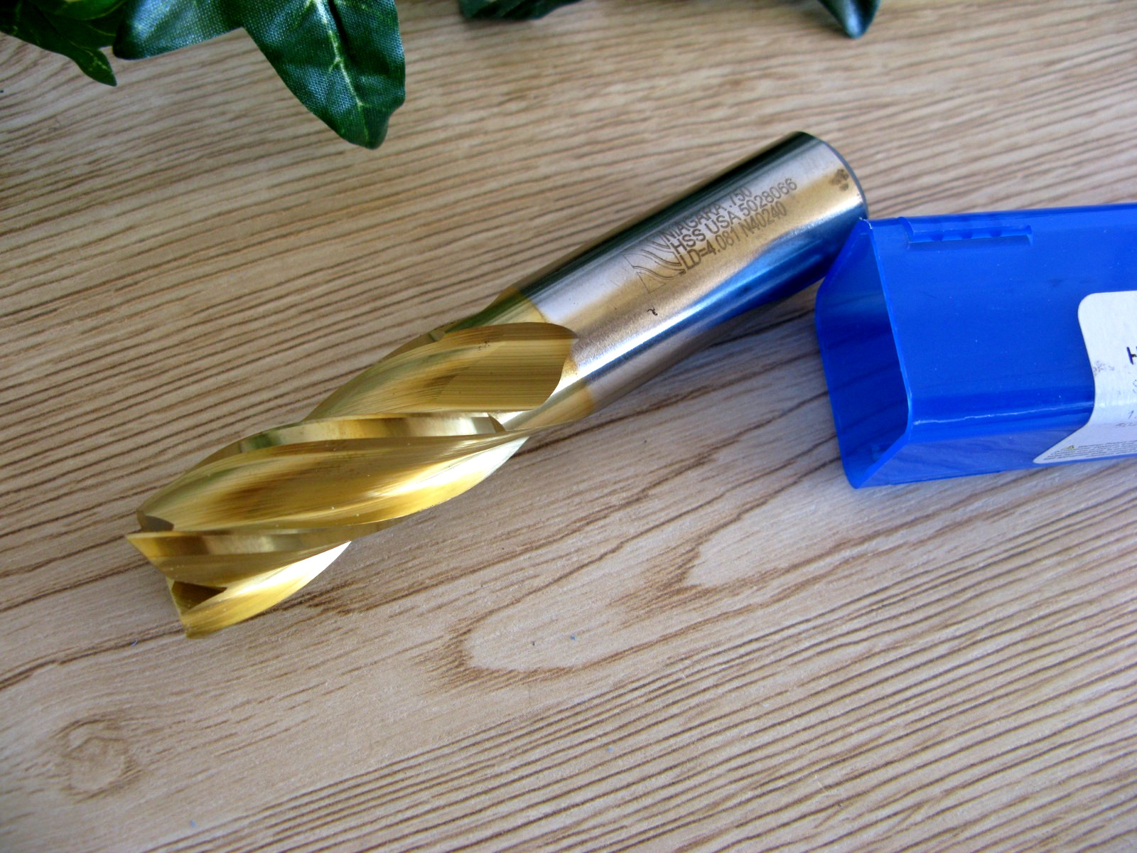 NEW NIAGARA CUTTER HSS END MILL 3/4 X 3/4 X 1-5/8 X 3-7/8 TIN EDP N40240