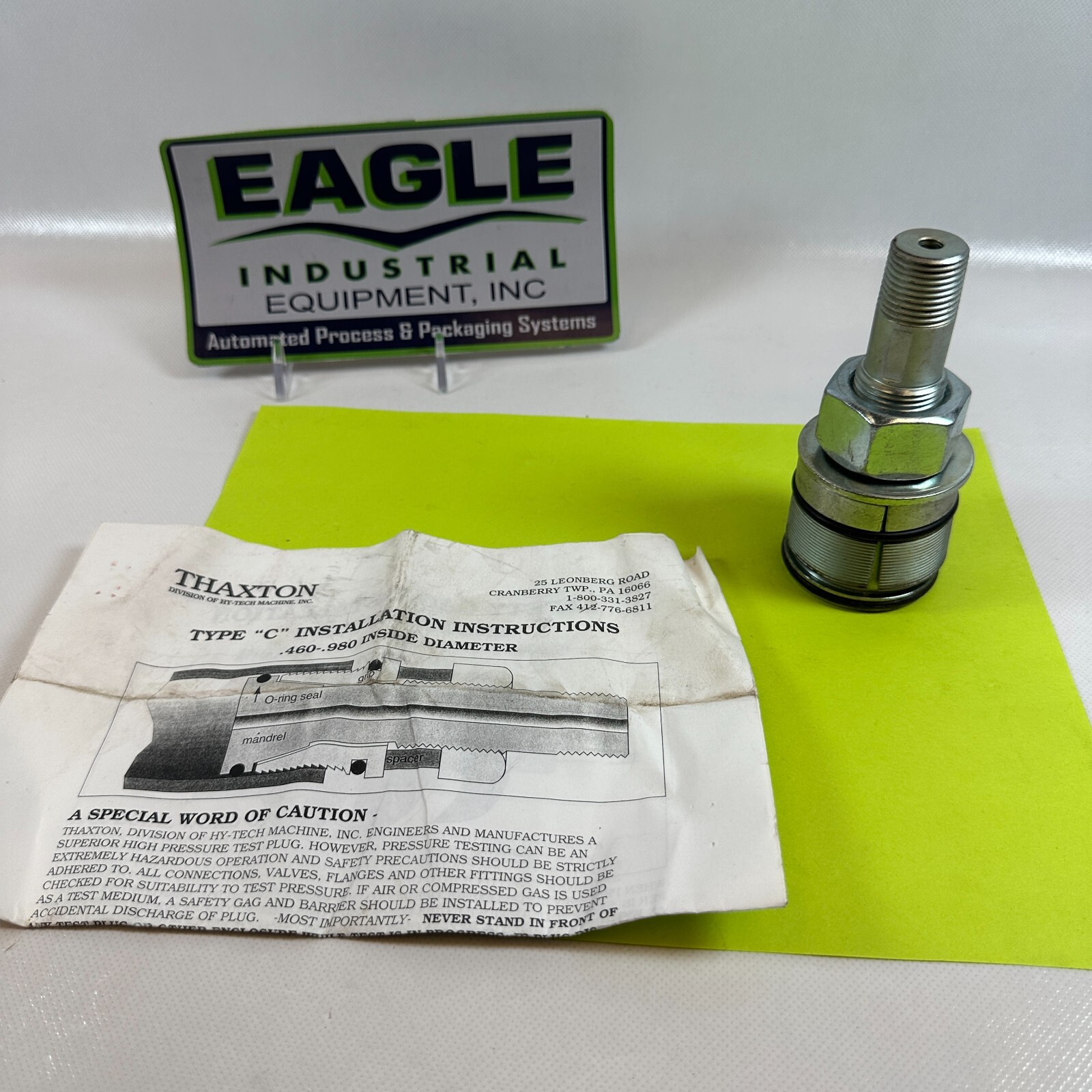 Thaxton Hy-Tech Machine 1-1/2″ Pipe Socket Weld Plug #1-1/2SWC NEW