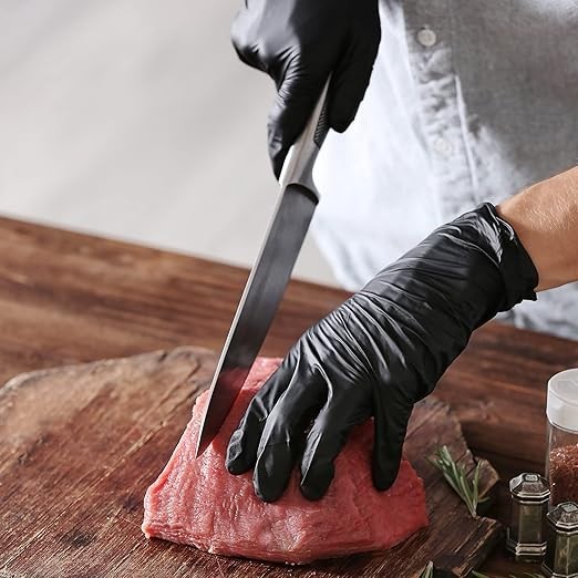 Schneider Vinyl Synthetic Exam Gloves, 4 Mil, Disposable Gloves for size L
