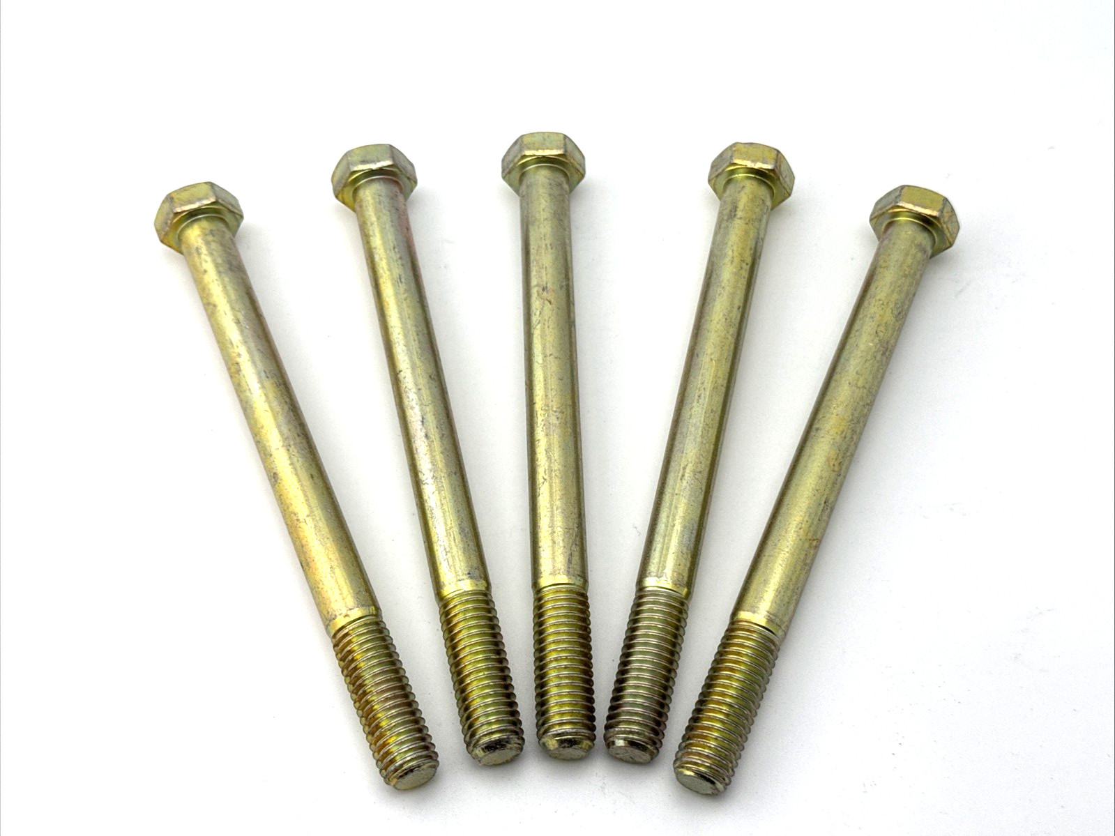 5 – Hex Head 1/2″-13 x 6″ Grade 8 Bolts Yellow Zinc Cap Screws 1/2-13X6 .5-13