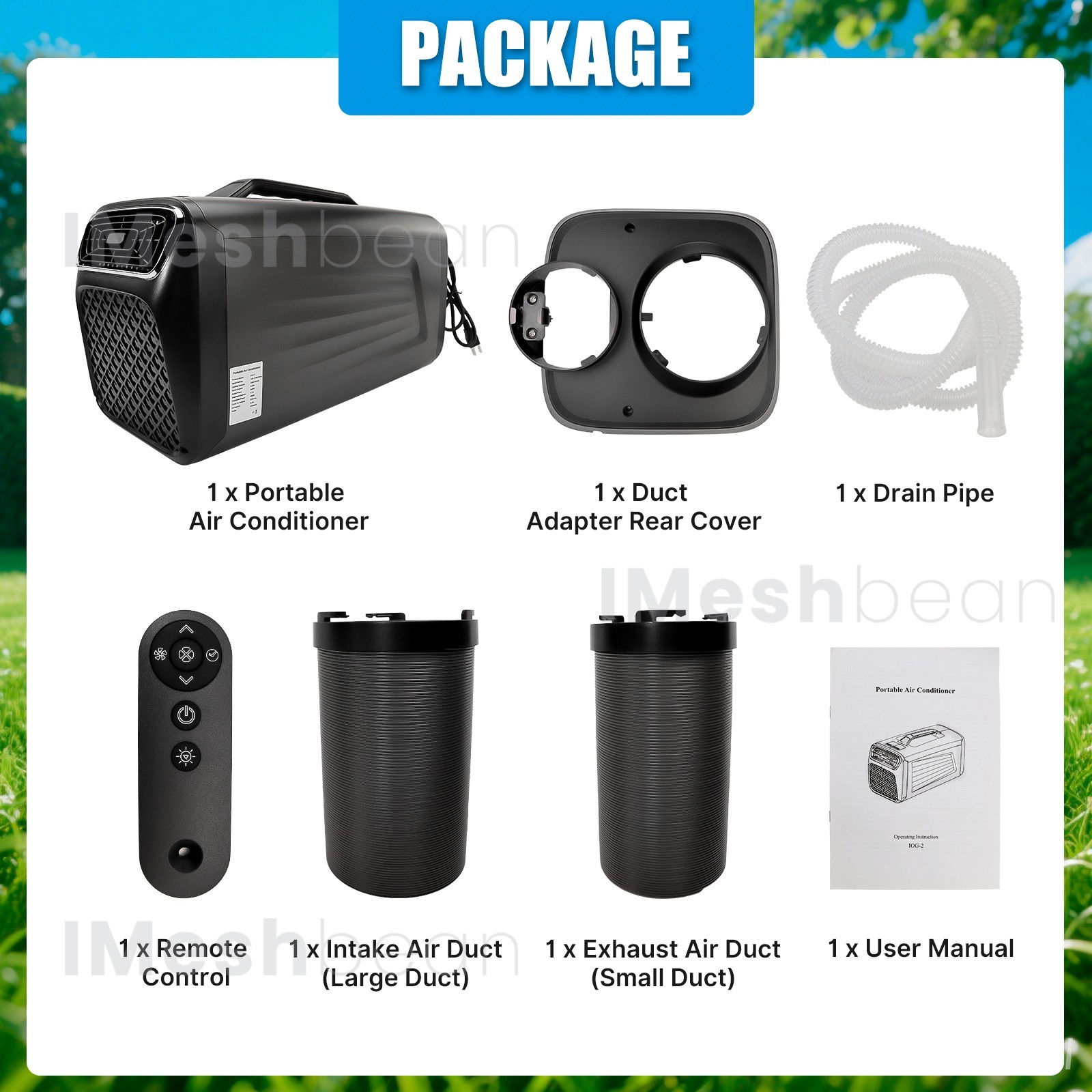 3 IN 1 Portable Air Conditioner 4095 BTU Tent Air Conditioning Outdoor Camping