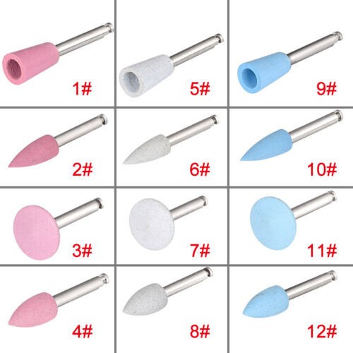 Dental Silicone Rubber Composite Polishing Finishing Burr Cup Point Head Latch