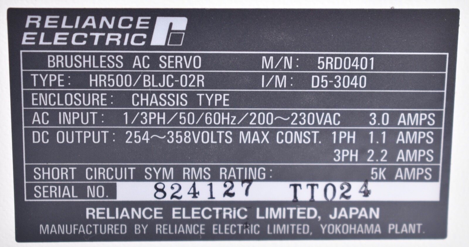 Reliance Electric HR500 High Performance Drive 5RD0401