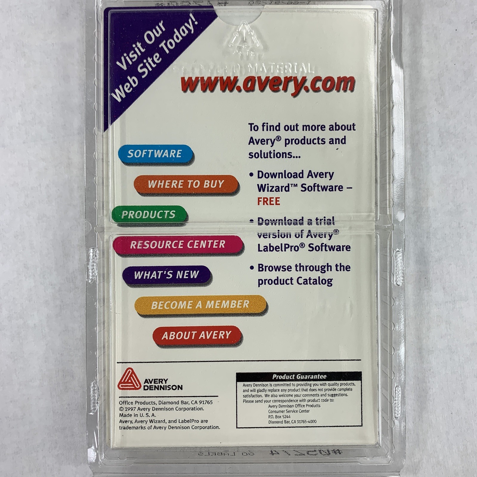 Avery 05274 3.5″ Diskette Labels 80 Label Vintage Multiple Colors New SEALED OEM