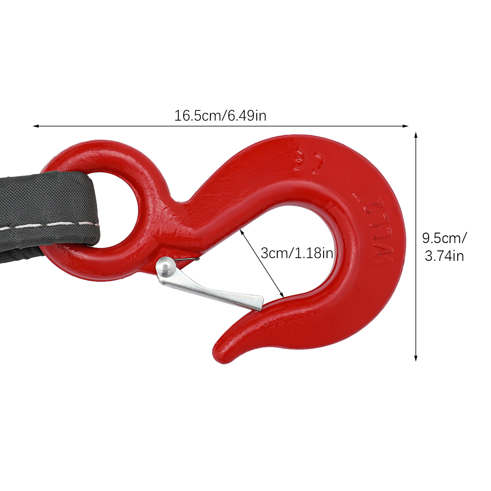 6T/13227 lbs 4.9ft 2.17in Chain Sling Polyester Lifting Sling with 4 Hooks NEW