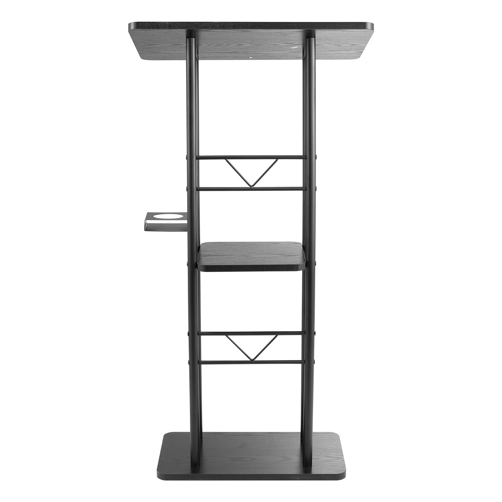 Podium Stand Metal/Acrylic/Wooden Lectern Storage Shelf Classroom Wedding Speech