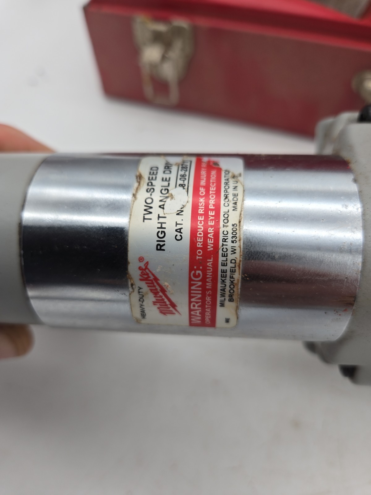 Milwaukee 1/2″ Two Speed Drill 48-06-2871 With Right Angle Drive 1107-1 (1CN)