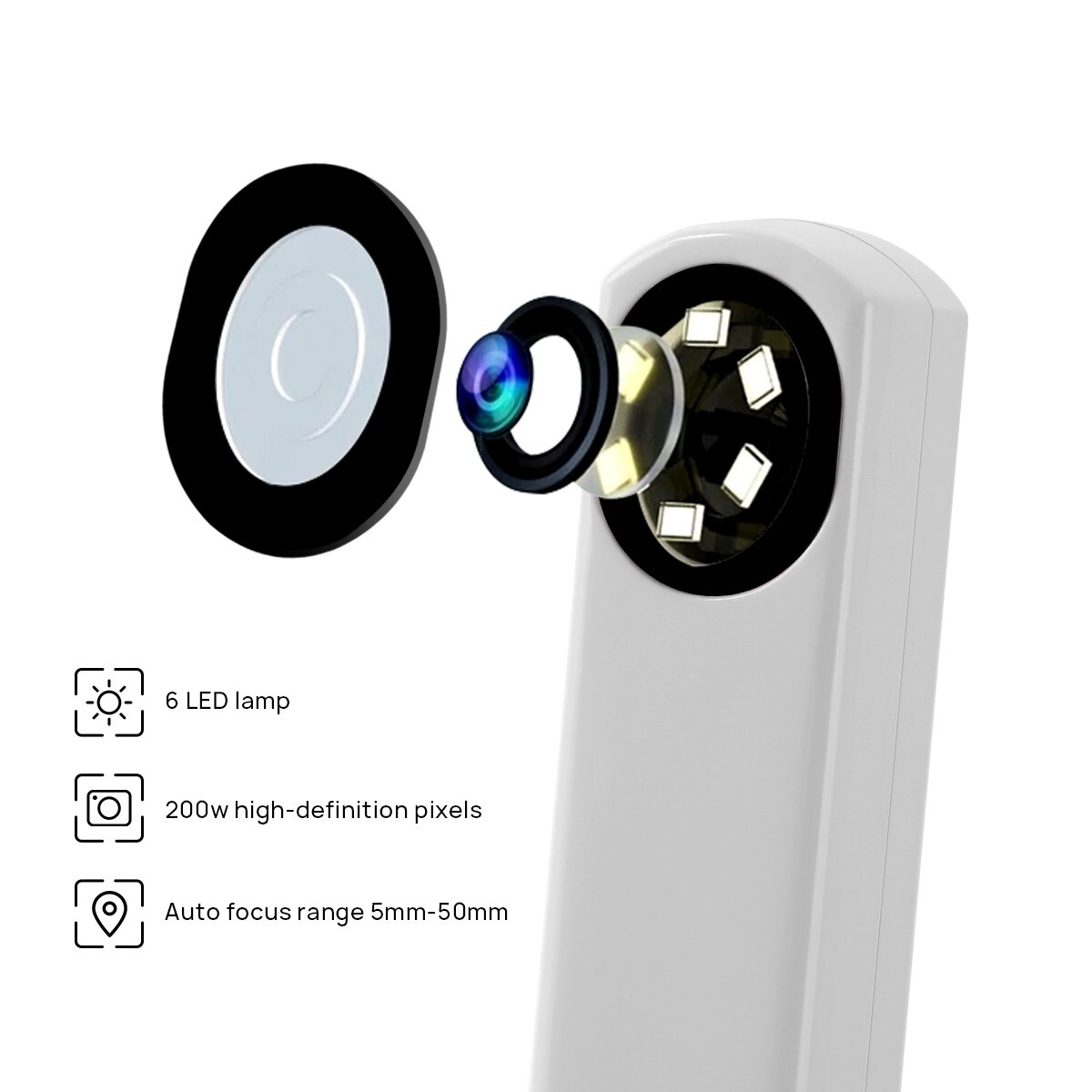 AZDENT Dental Intraoral Camera Digital USB Imaging Focus Intra Oral 6 LED Light