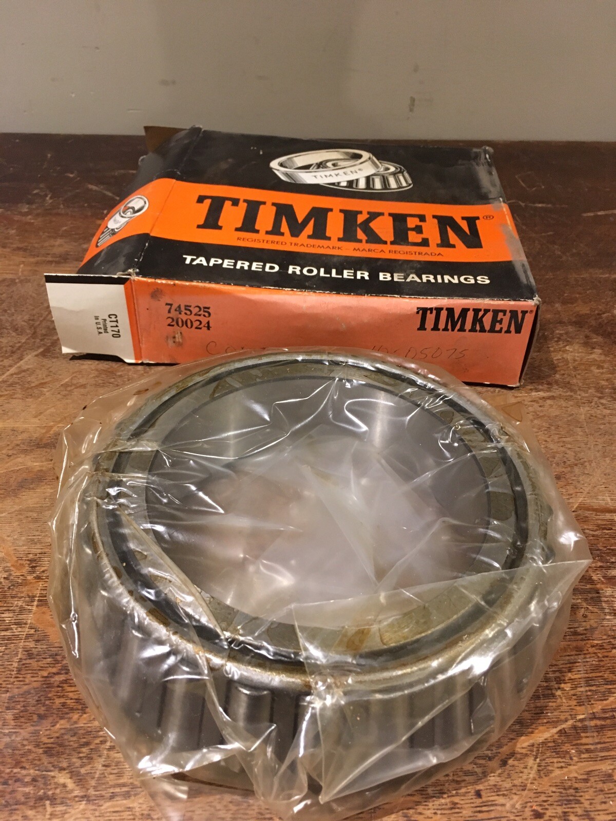 Timken 74525 Tapered Roller Bearing Single Cone 5.2500″ ID, 1.8750″ W