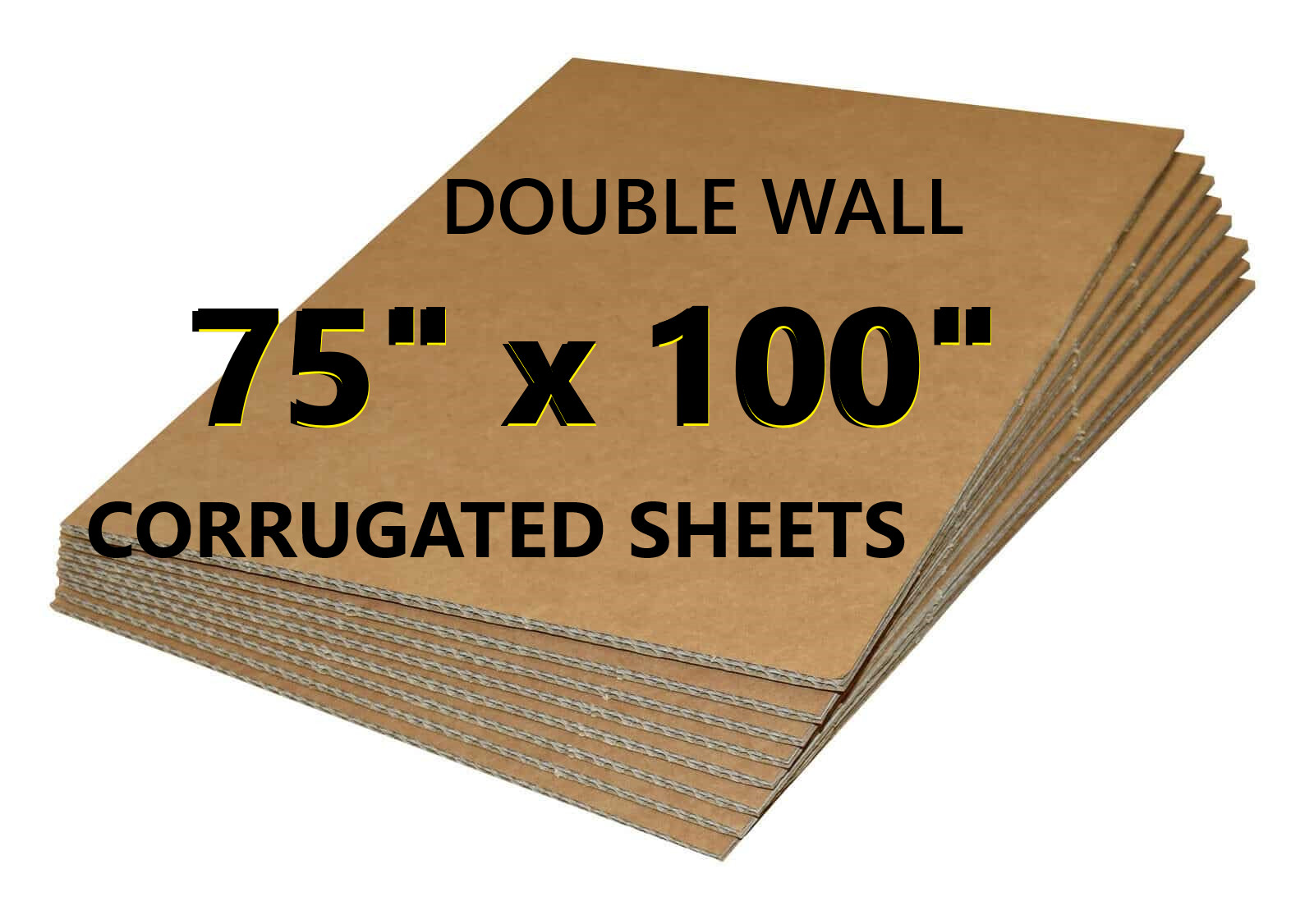10 Large Hard2Find 75″x100″ Double Wall 275 Lbs, Corrugated Cardboard Sheet Pads