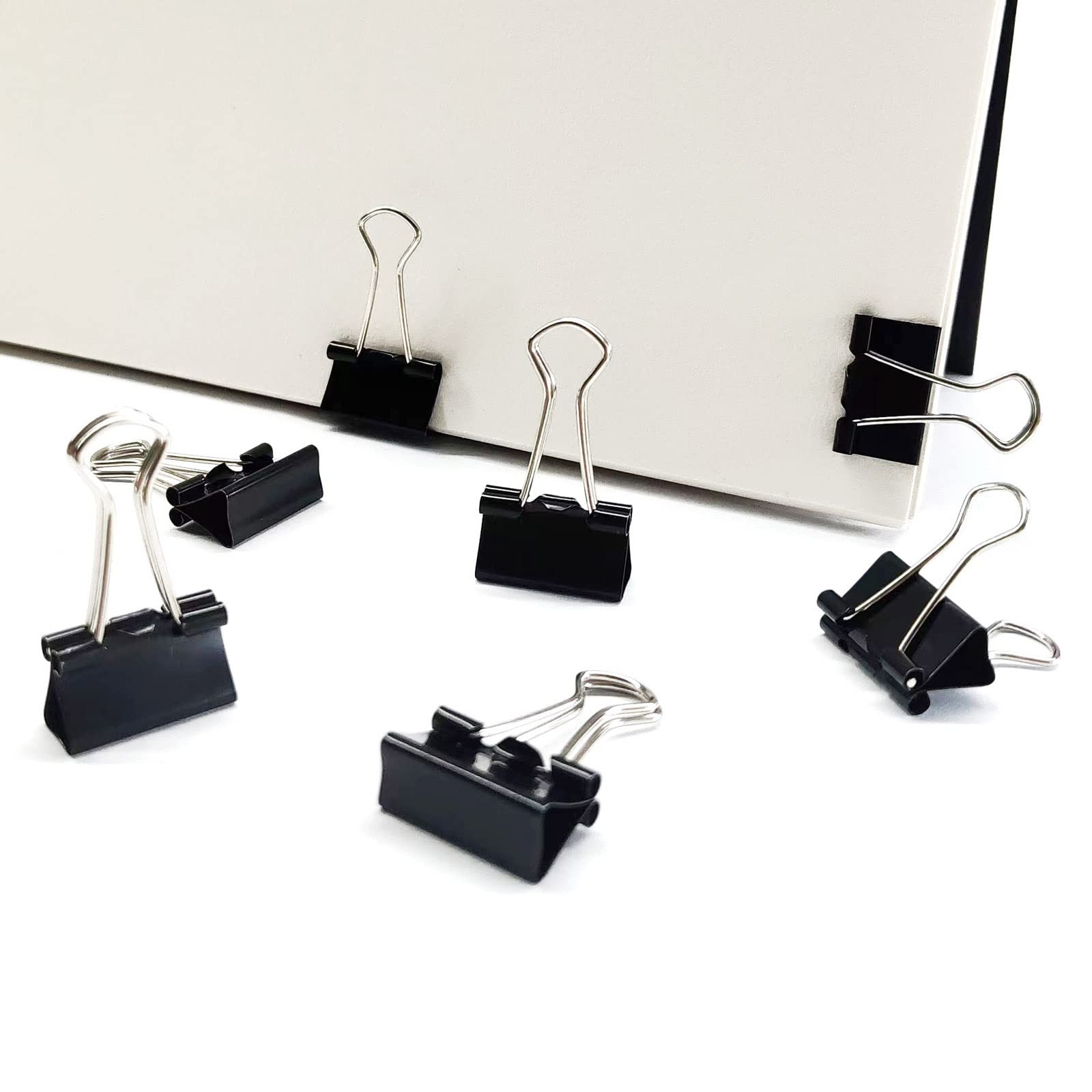 DSTELIN 96 Pack (19mm) Mini Binder Clips 3/4-Inch Small Black Small,