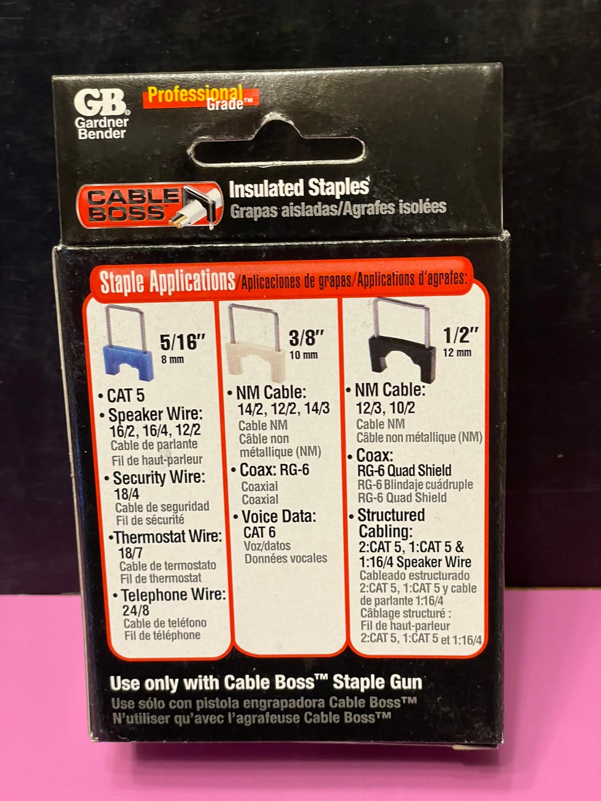 Gardner Bender MPS-2100 Cable Boss Insulated Staples 3/8″ 200 Pack New
