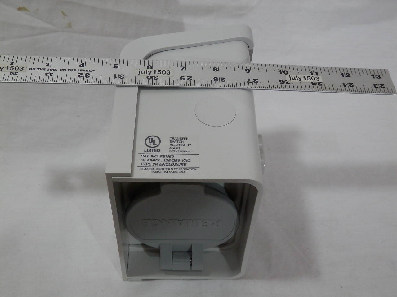 NEW Reliance PBN50 50 Amp Outdoor Power Inlet Box Plastic CS6375 CS6364 3R