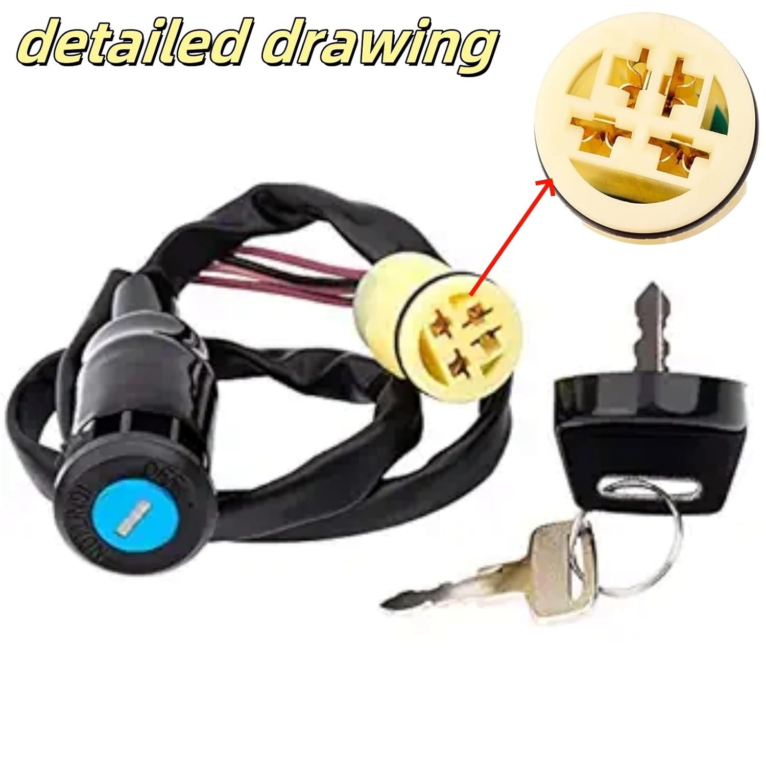 Ignition Switch for Honda TRX350 TRX420 TRX450 Rancher 350 400 ATV Quad Bike