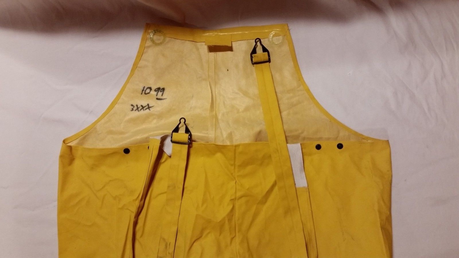 DARK YELLOW 3XLARGE 43X30.5 WET RAIN SUIT PANTS BOTTOMS SUSPENDERS BIB OVERALLS