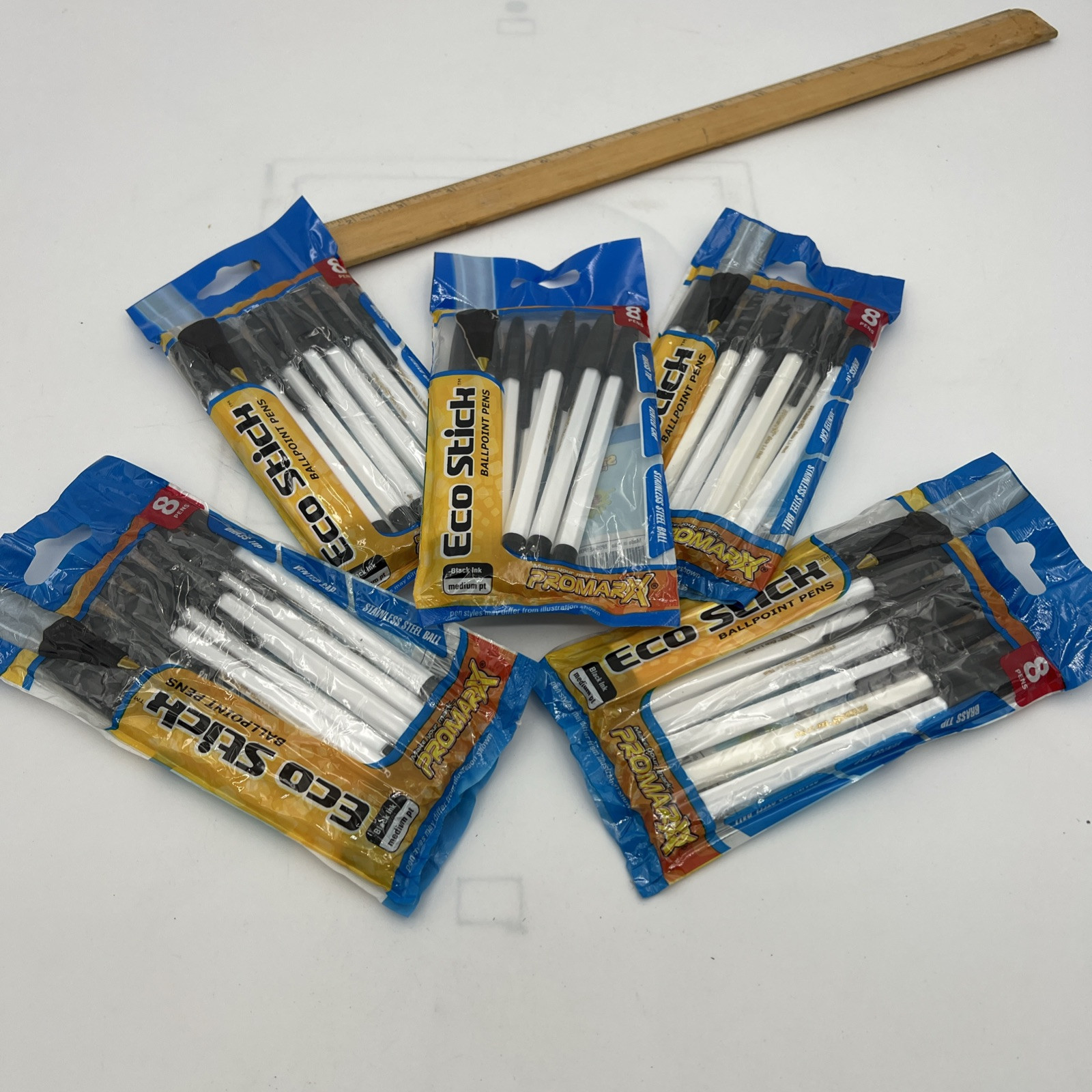 Lot Of 5 Promarx 8 ct. Ballpoint Pens, Black Ink