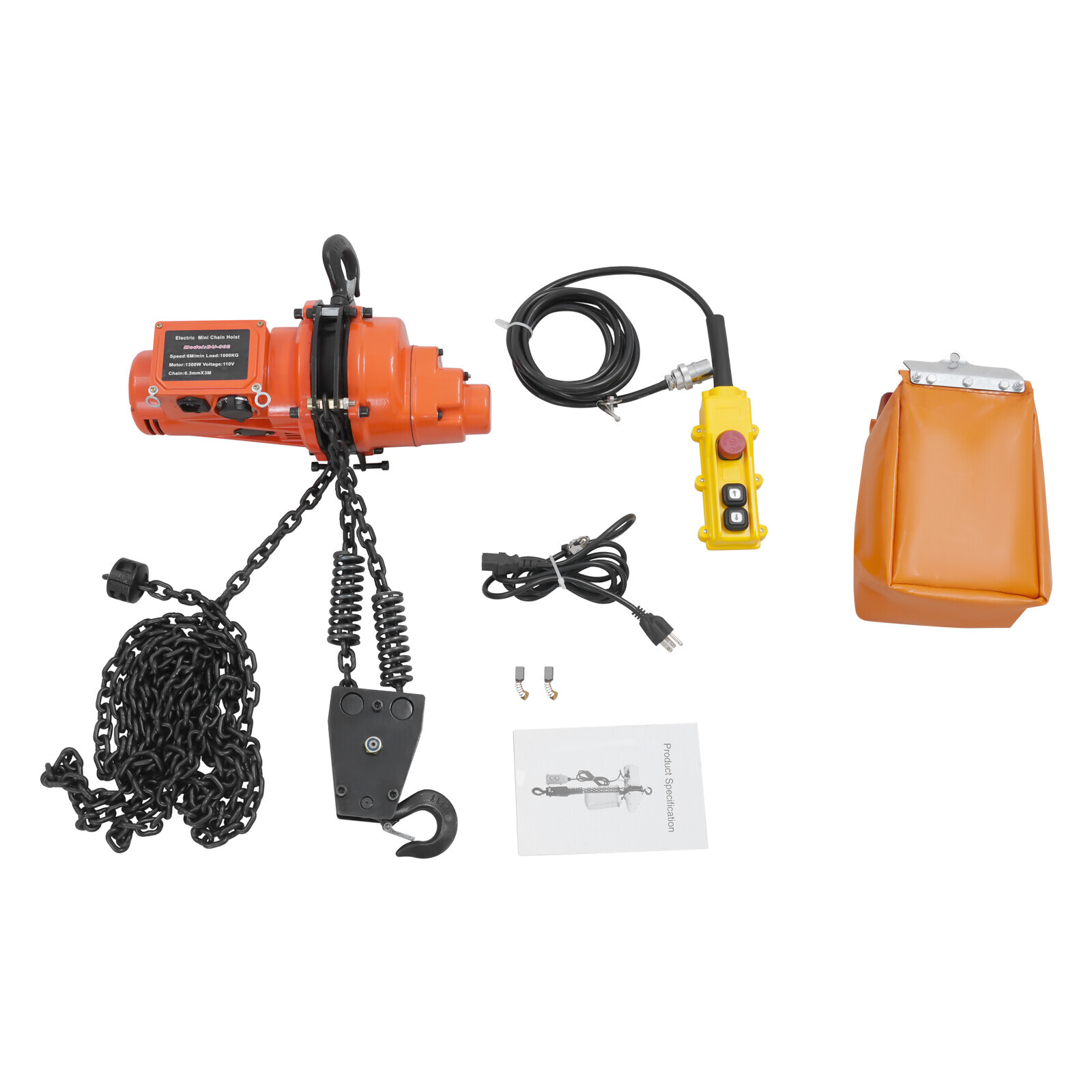 2200lbs/1Ton Electric Chain Hoist Chain Crane Hoist 3m/9.84ft Lifting