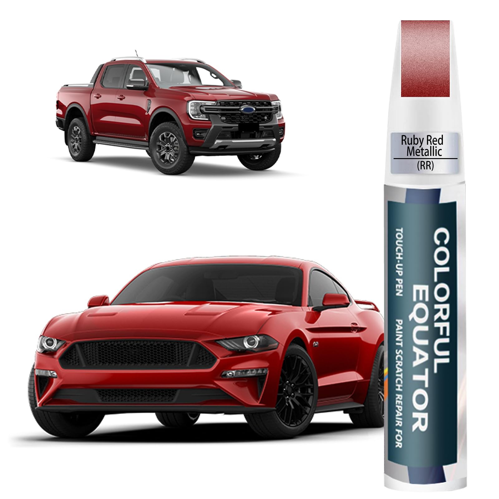 Touch Up Paint RR Ruby Red Metallic Tricoat 12ml for Ford – Car Scratch Repair