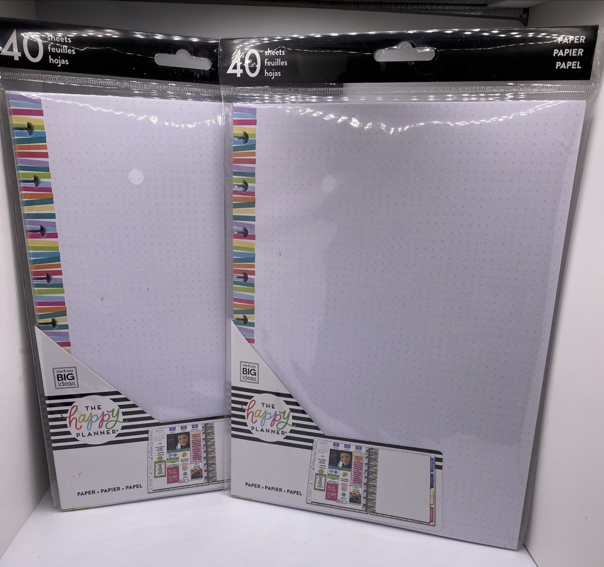 Happy Planner Classic Filler Paper Dotted Lined 40 Sheets Lot of 2