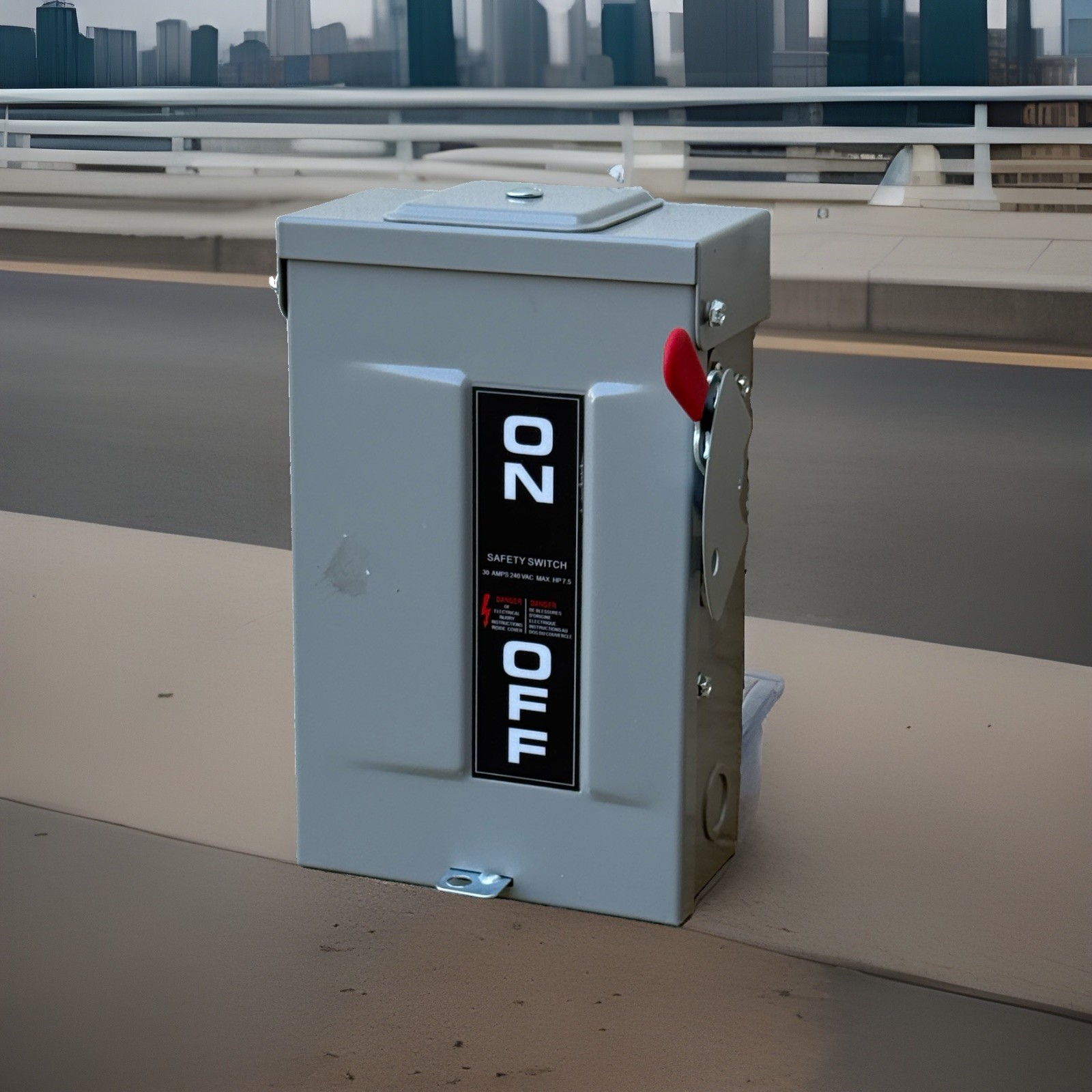 Enclosure 30 Amps Safety Disconnect Switch 240VAC-250VDC 3-poles Fuseable NEM 3R