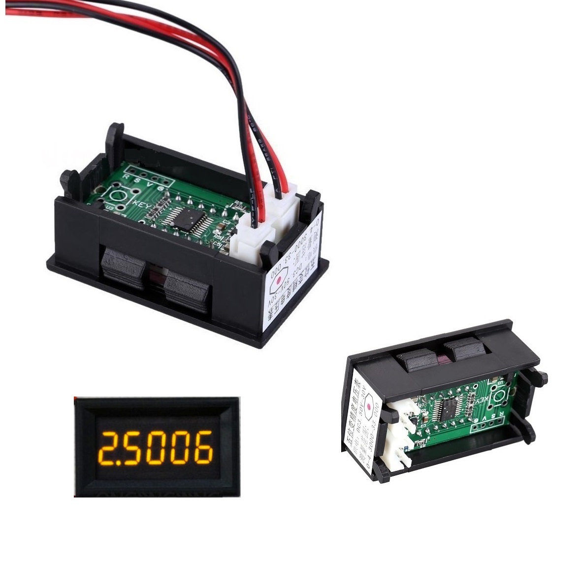 Yellow LED 5 Digit DC 0-4.3000-33.000V Digital Voltmeter Voltage Meter Car M