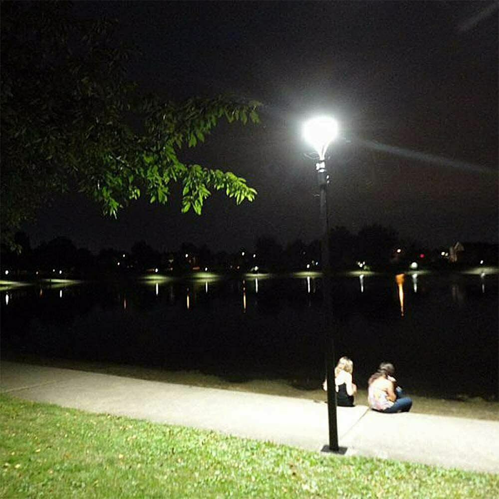 80W LED Pole Mount Circular Street Light 5000K Roadway Post Top Light Photocell