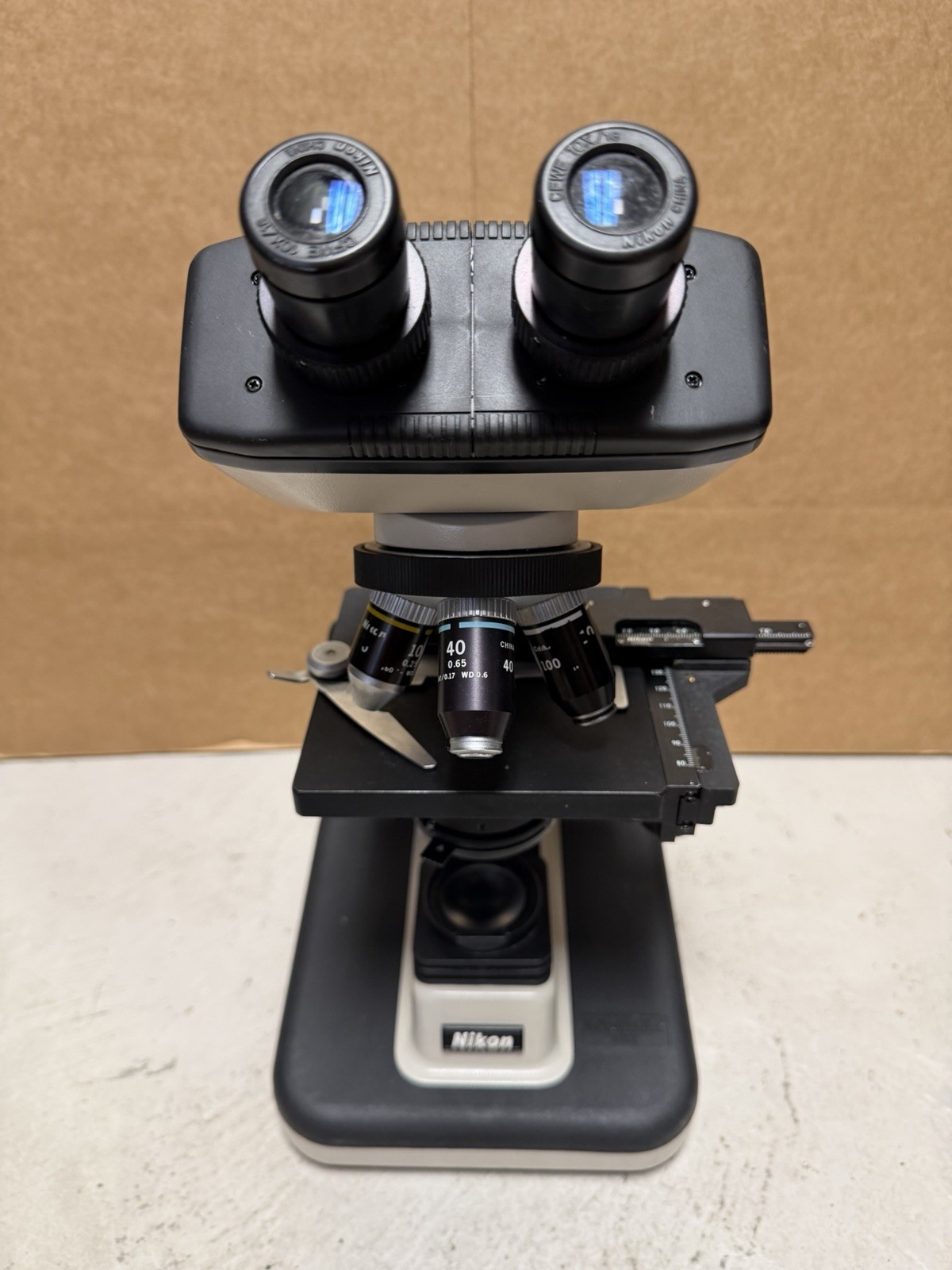 NIKON Alphaphot 2 YS2-H Binocular Microscope with 4 Objectives 4x 10x 40x 100x