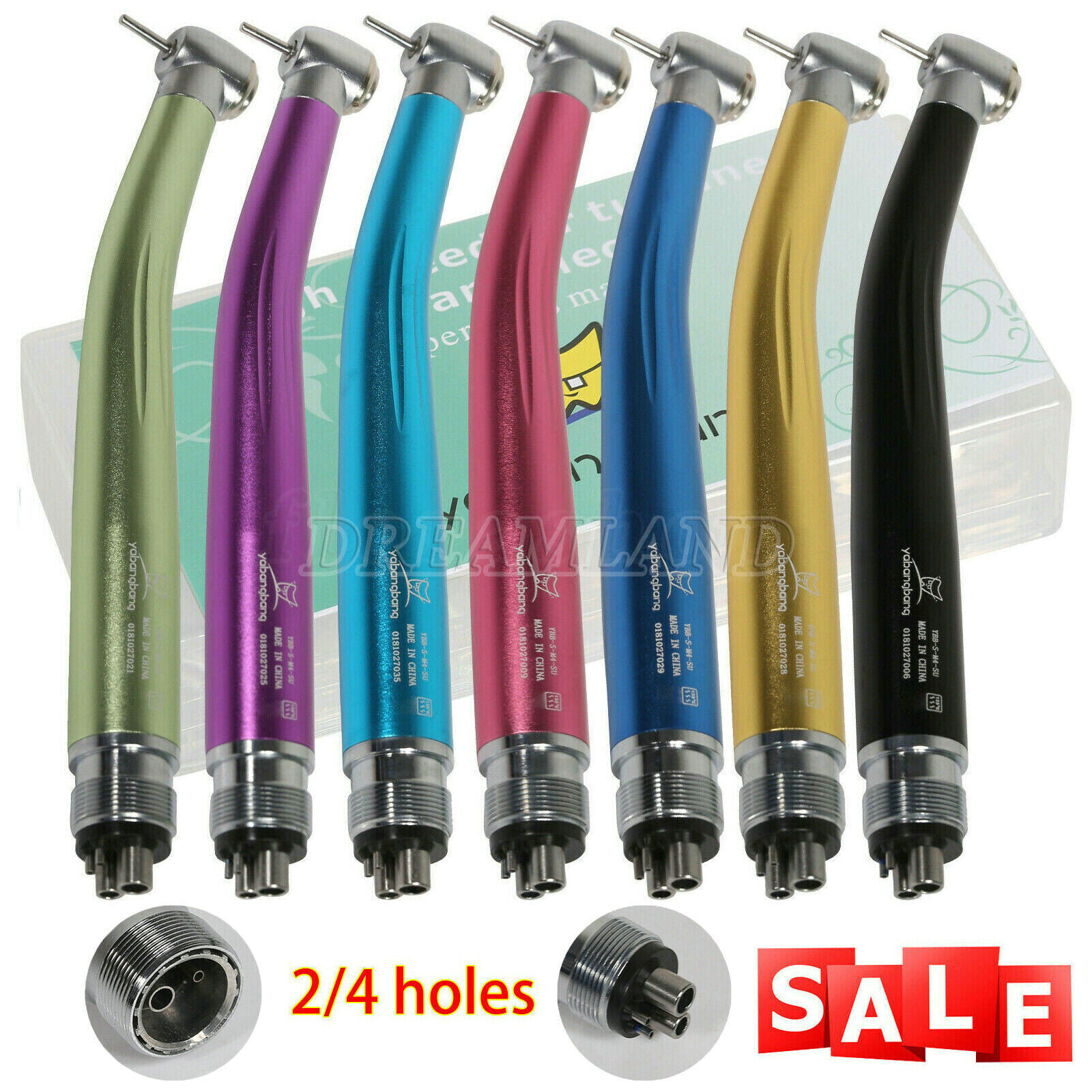 NSK Style Dental High Speed Handpiece Colorful Turbine 2/4 Holes 7 Colors Rotor